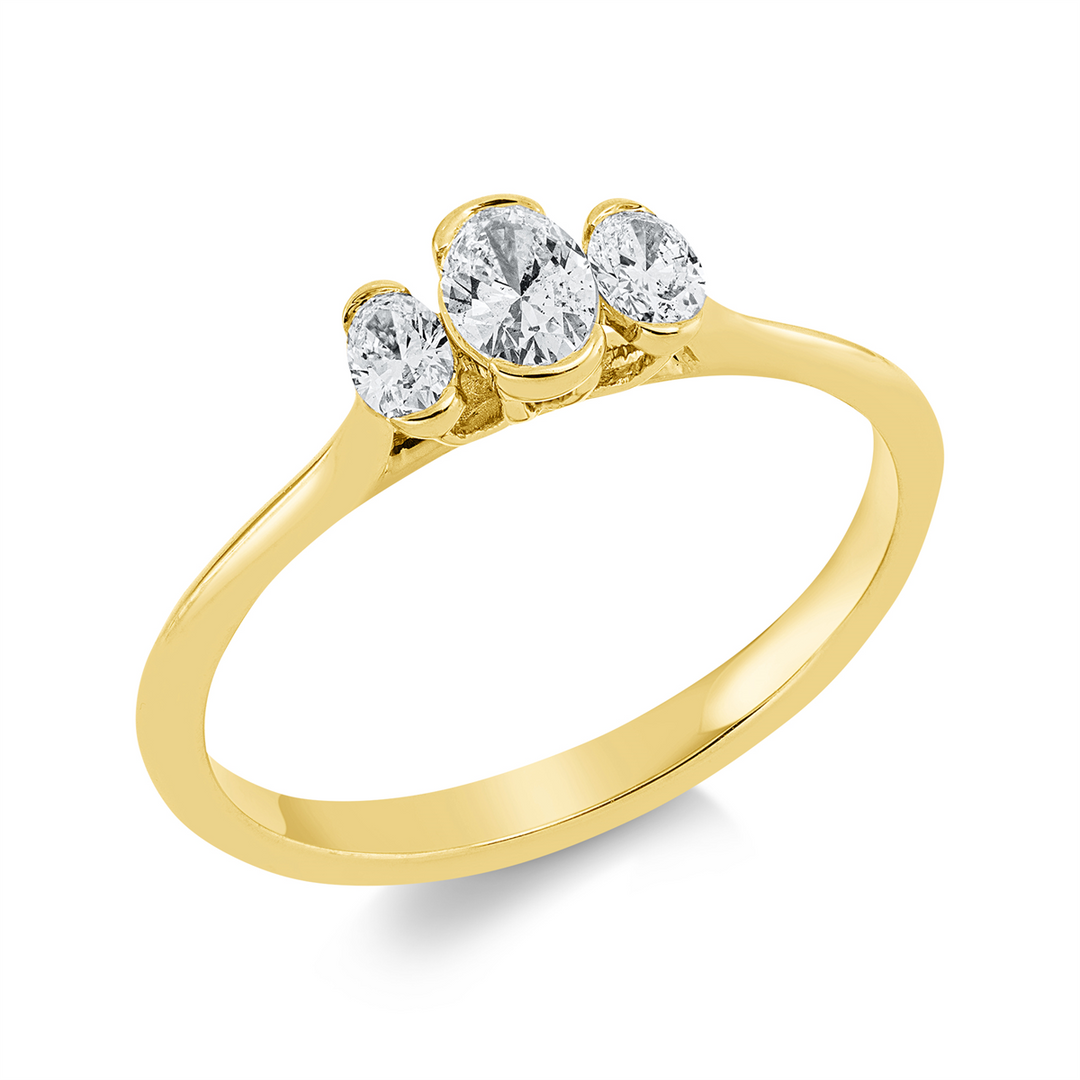 Solitaire mit Besatz Ring - 1GW99