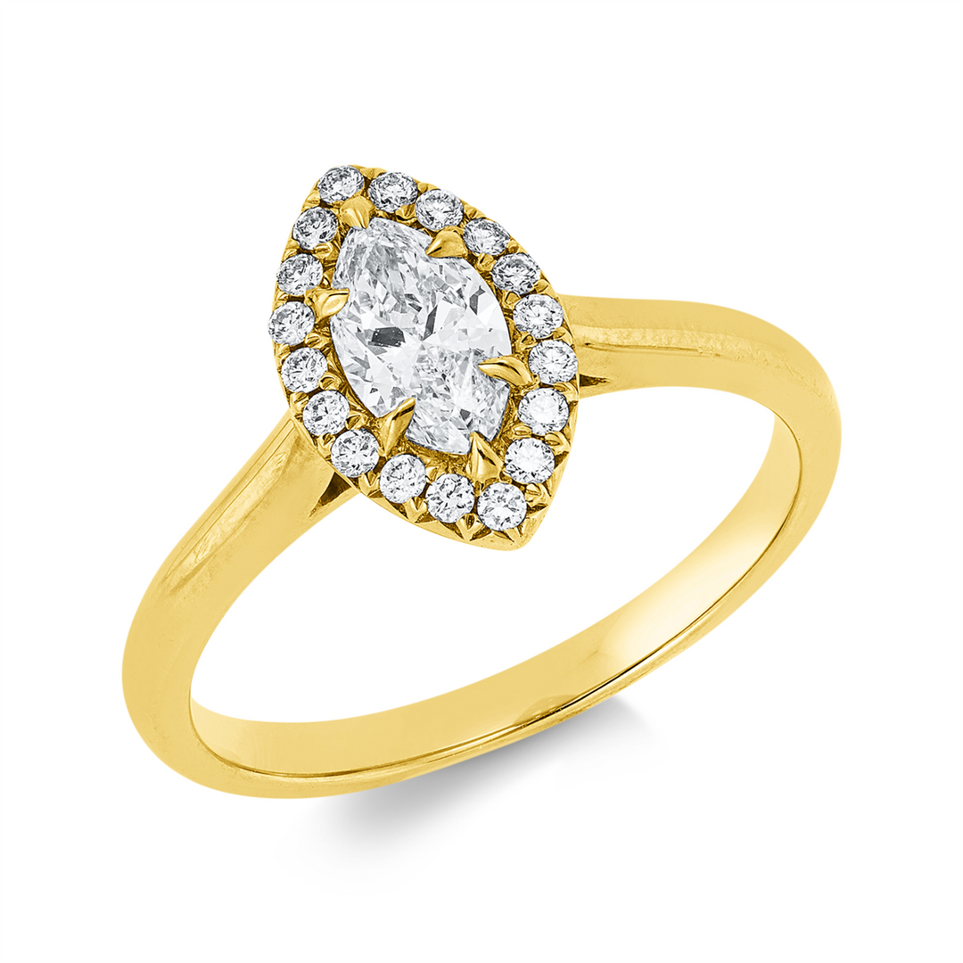 Solitaire mit Besatz Ring - 1HI29