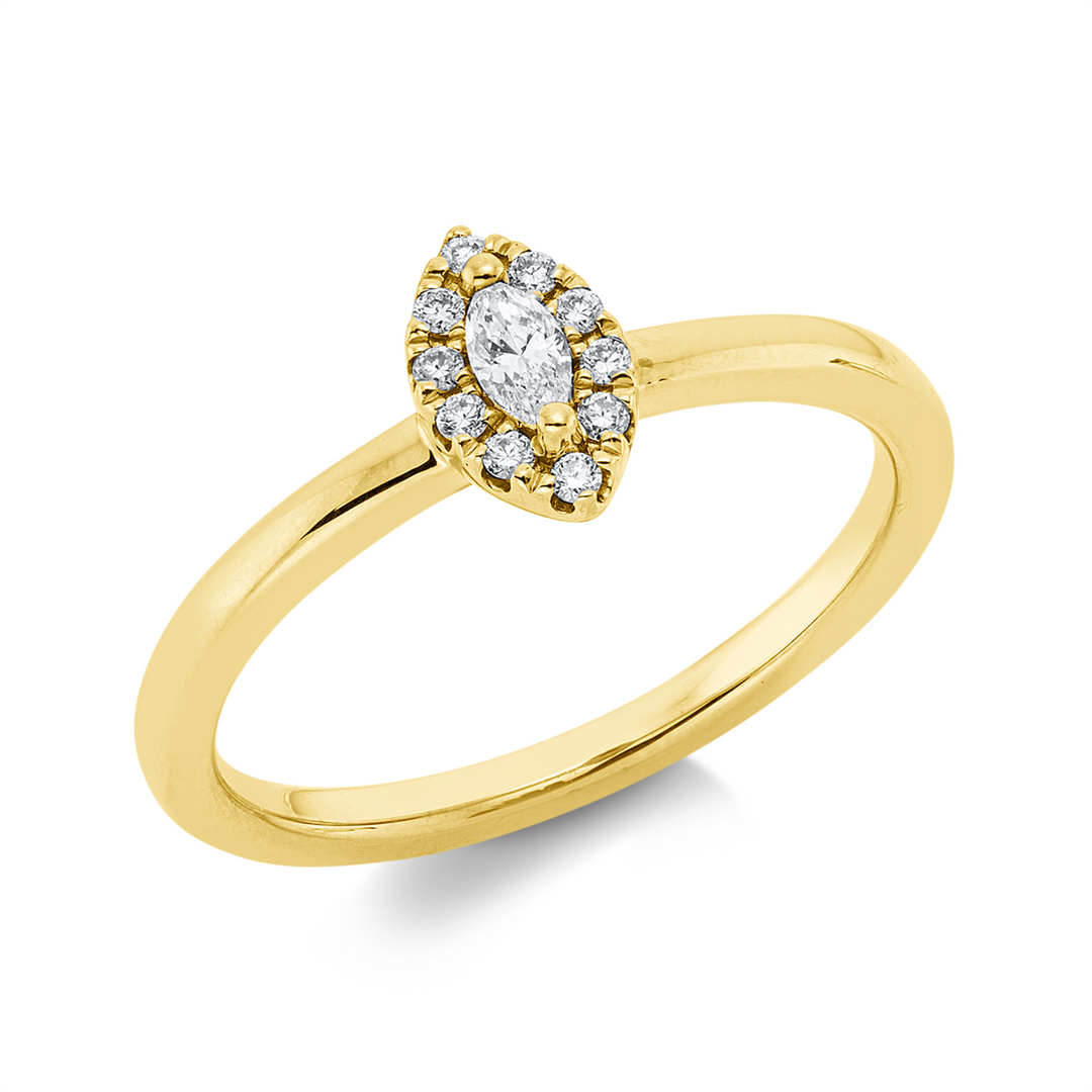 Solitaire mit Besatz Ring - 1HM02