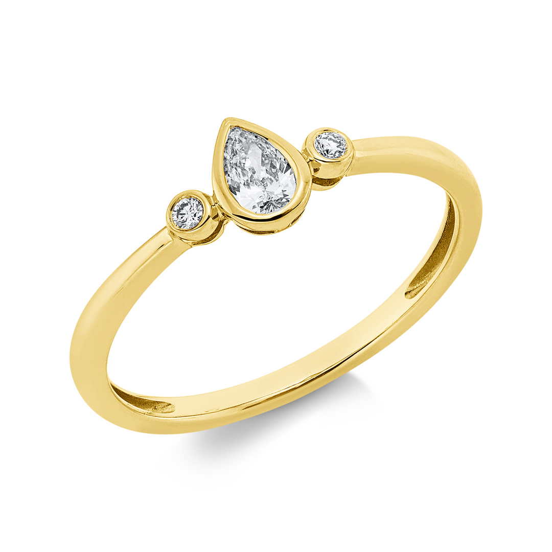 Solitaire mit Besatz Ring - 1HM06