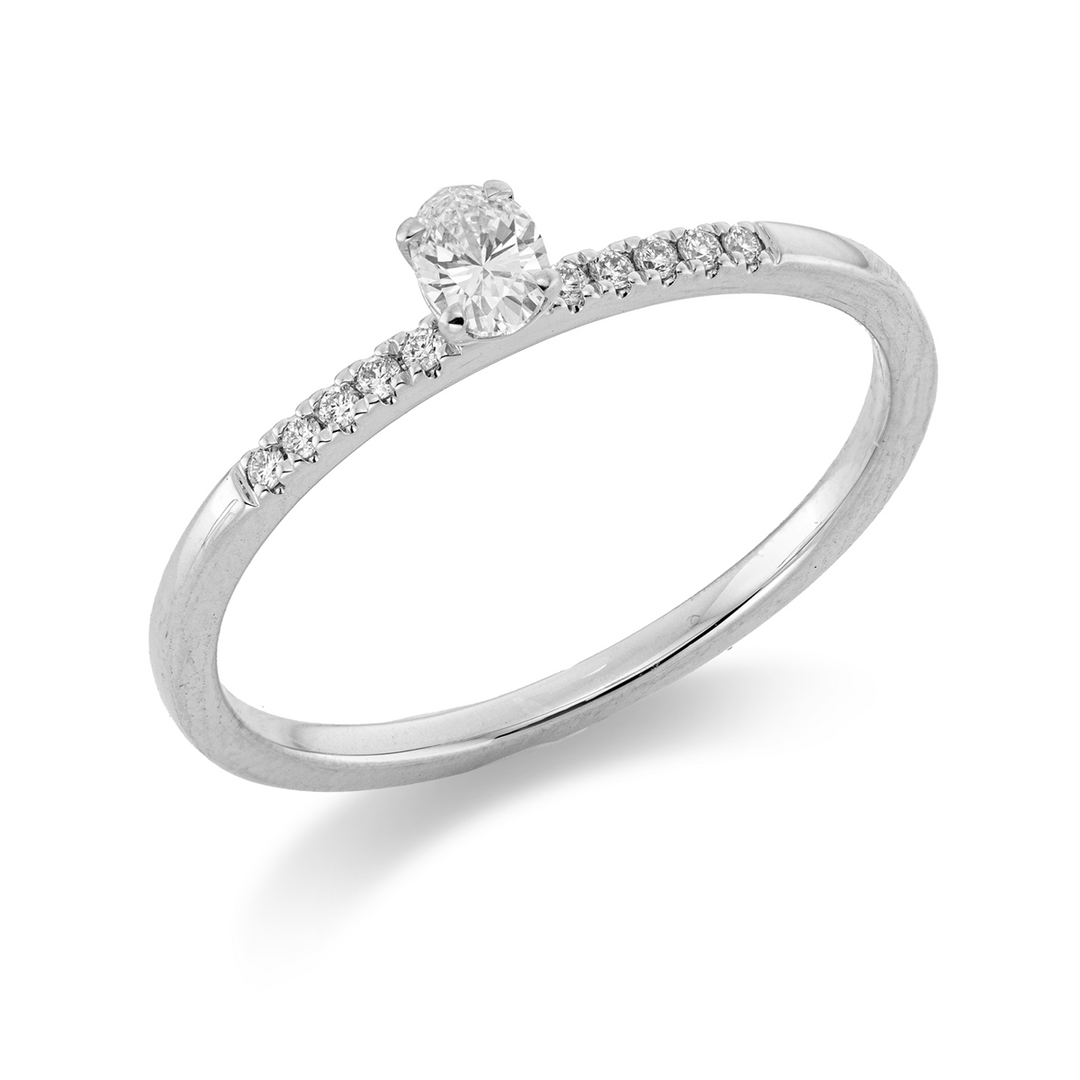Solitaire mit Besatz Ring - 1HM88