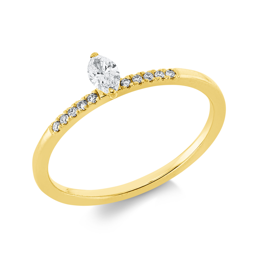 Solitaire mit Besatz Ring - 1HM89