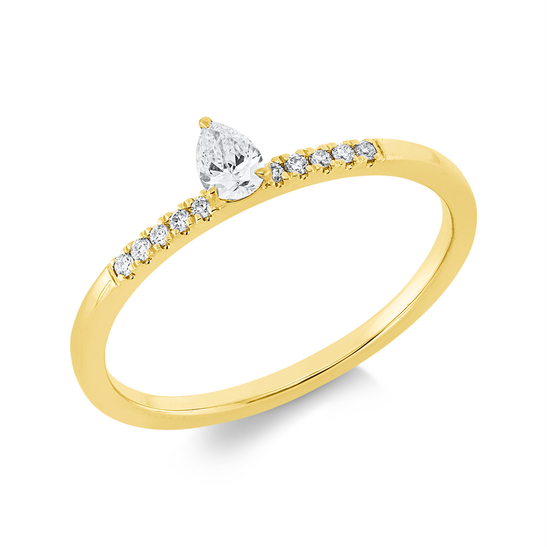 Solitaire mit Besatz Ring - 1HM90