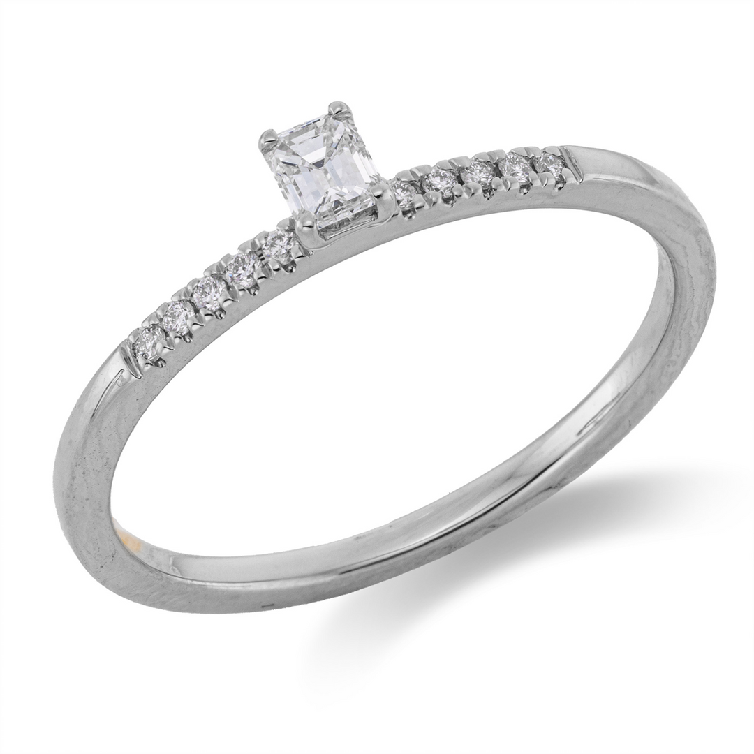 Solitaire mit Besatz Ring - 1HM91