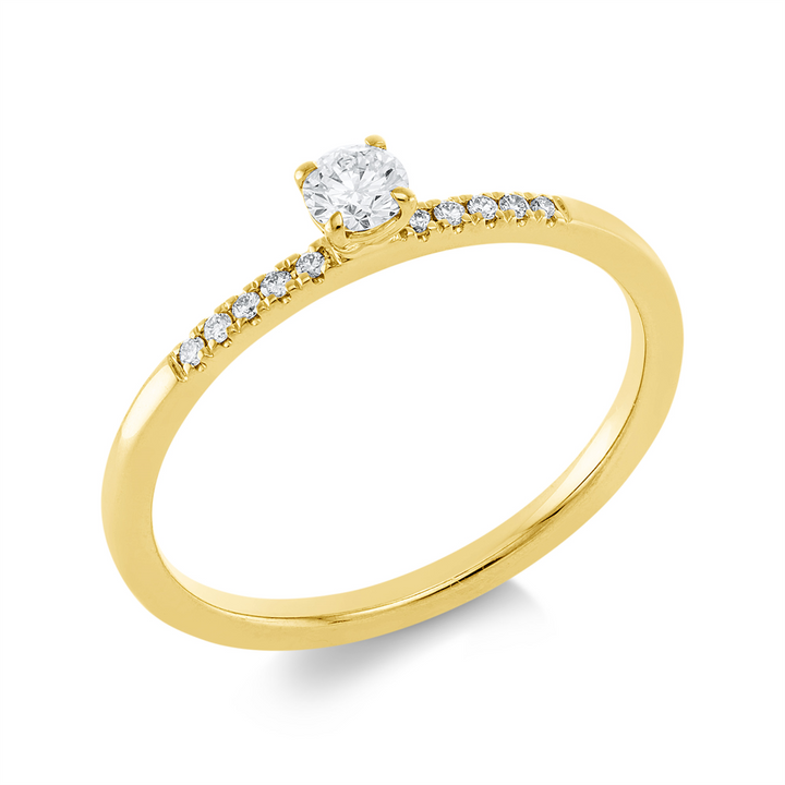 Solitaire mit Besatz Ring - 1HM92