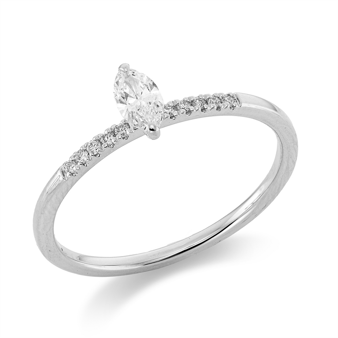 Solitaire mit Besatz Ring - 1HM94