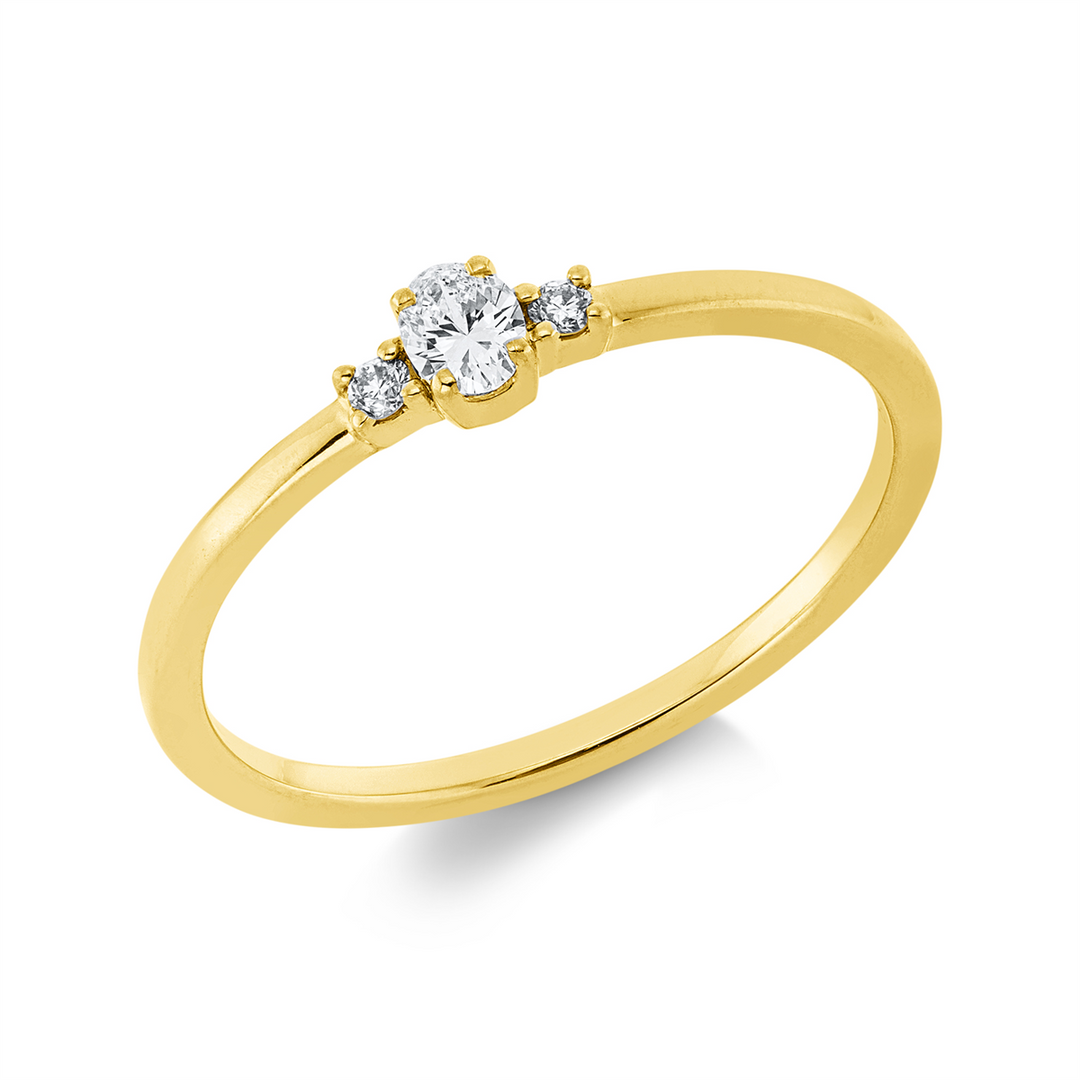 Solitaire mit Besatz Ring - 1HM99