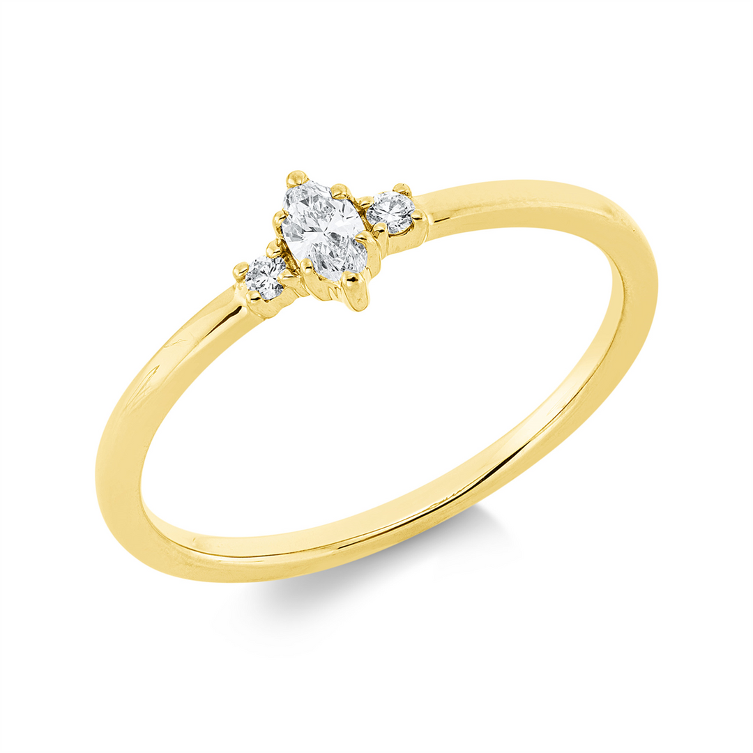 Solitaire mit Besatz Ring - 1HN01
