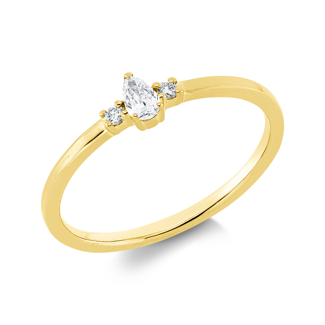 Solitaire mit Besatz Ring - 1HN02