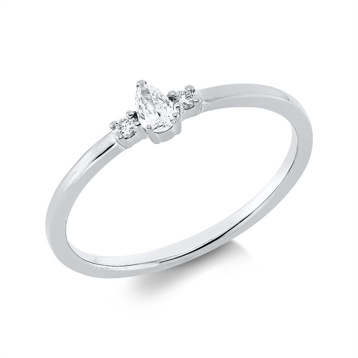 Solitaire mit Besatz Ring - 1HN02