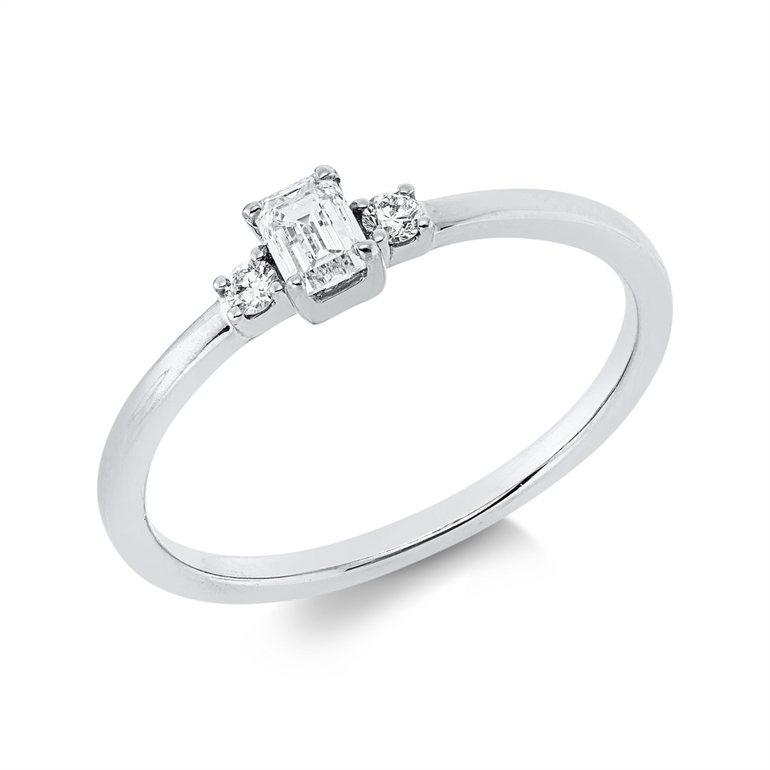 Solitaire mit Besatz Ring - 1HN04