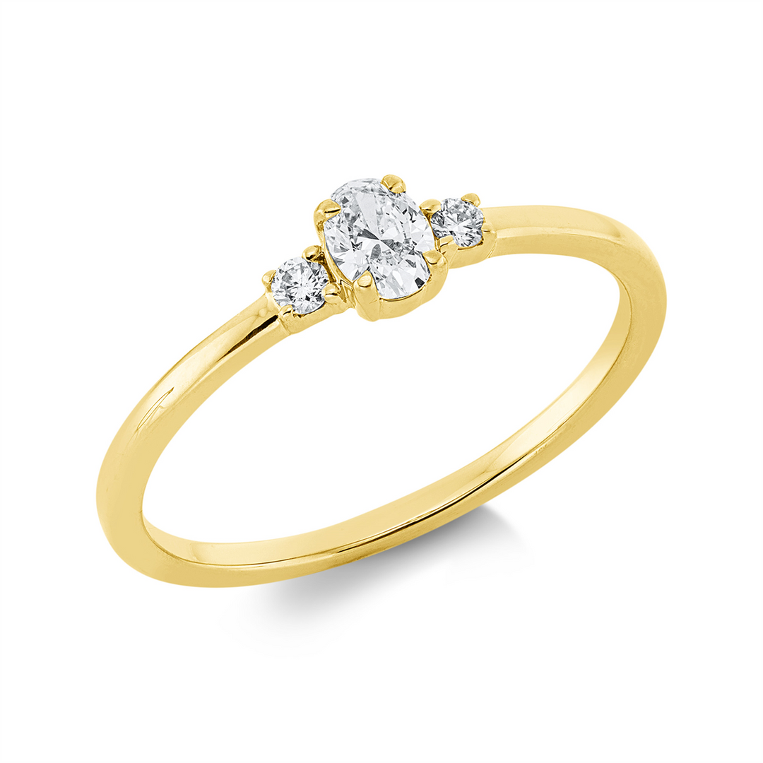 Solitaire mit Besatz Ring - 1HN05
