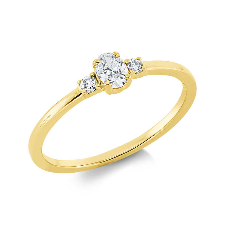 Solitaire mit Besatz Ring - 1HN05