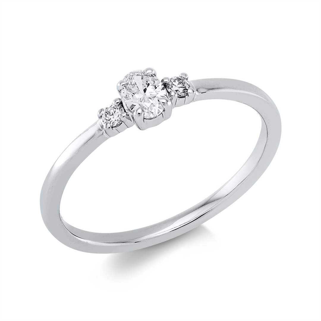 Solitaire mit Besatz Ring - 1HN05