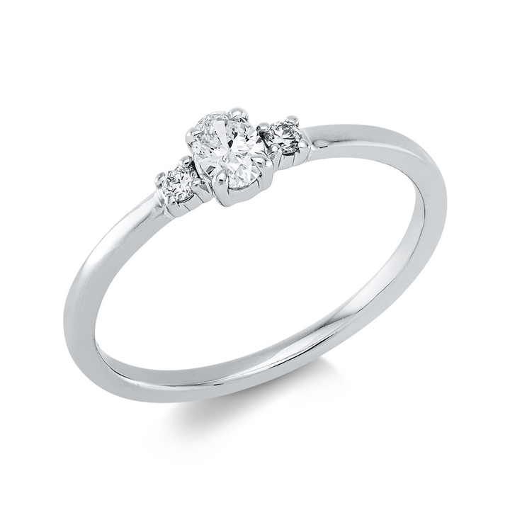 Solitaire mit Besatz Ring - 1HN05