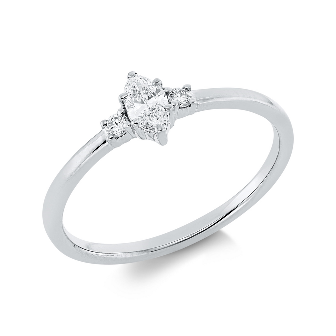 Solitaire mit Besatz Ring - 1HN06