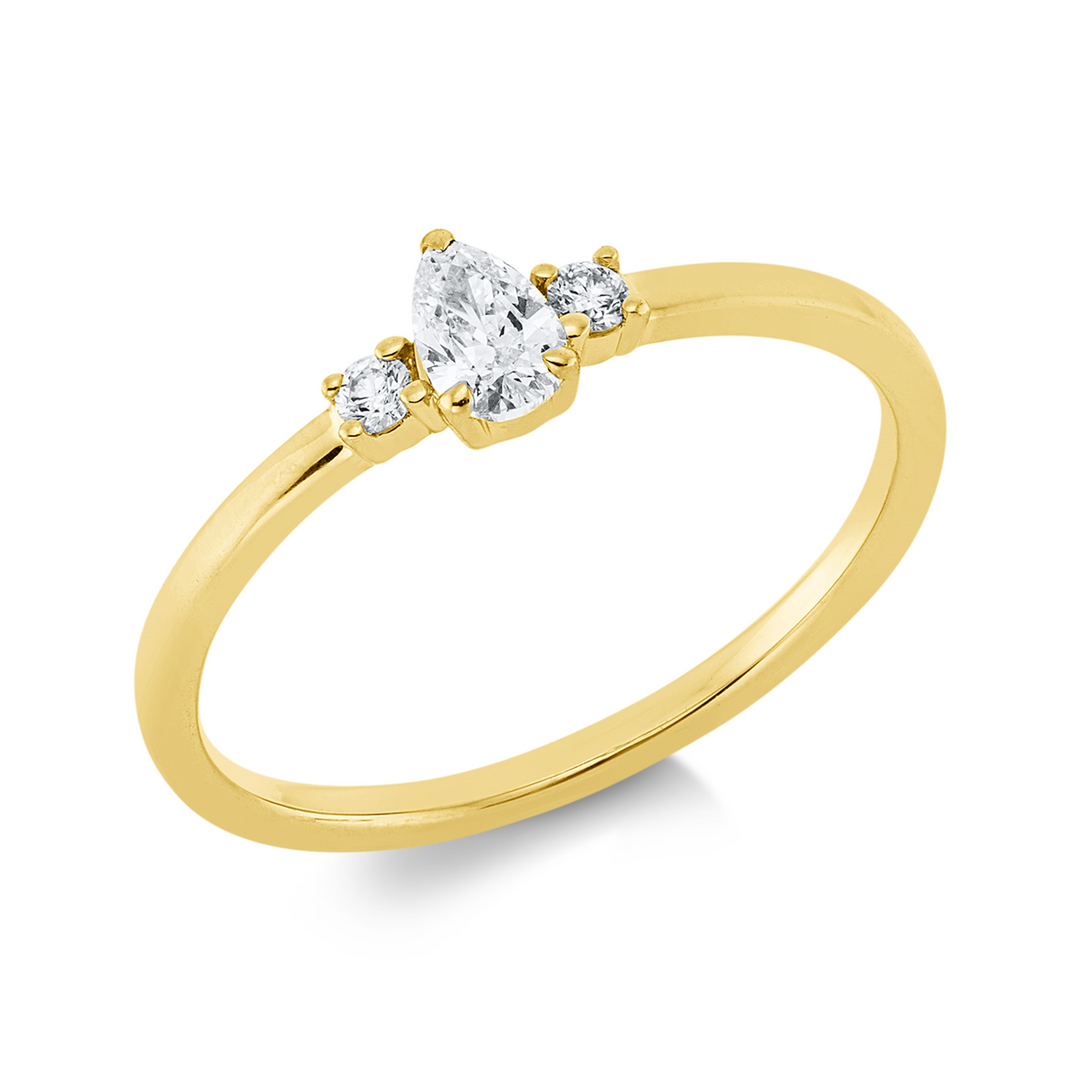 Solitaire mit Besatz Ring - 1HN07