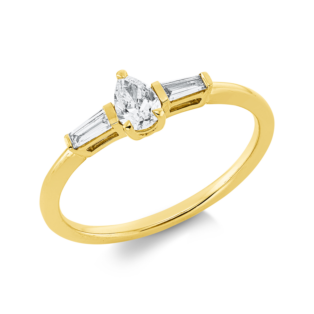 Solitaire mit Besatz Ring - 1HN09