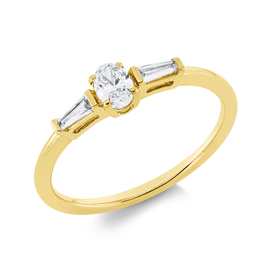 Solitaire mit Besatz Ring - 1HN10