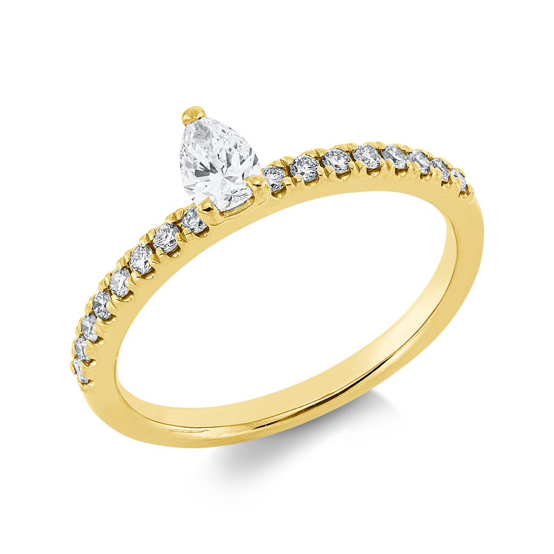 Solitaire mit Besatz Ring - 1HN14