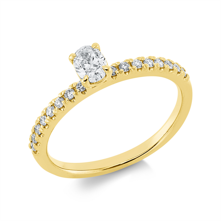 Solitaire mit Besatz Ring - 1HN15