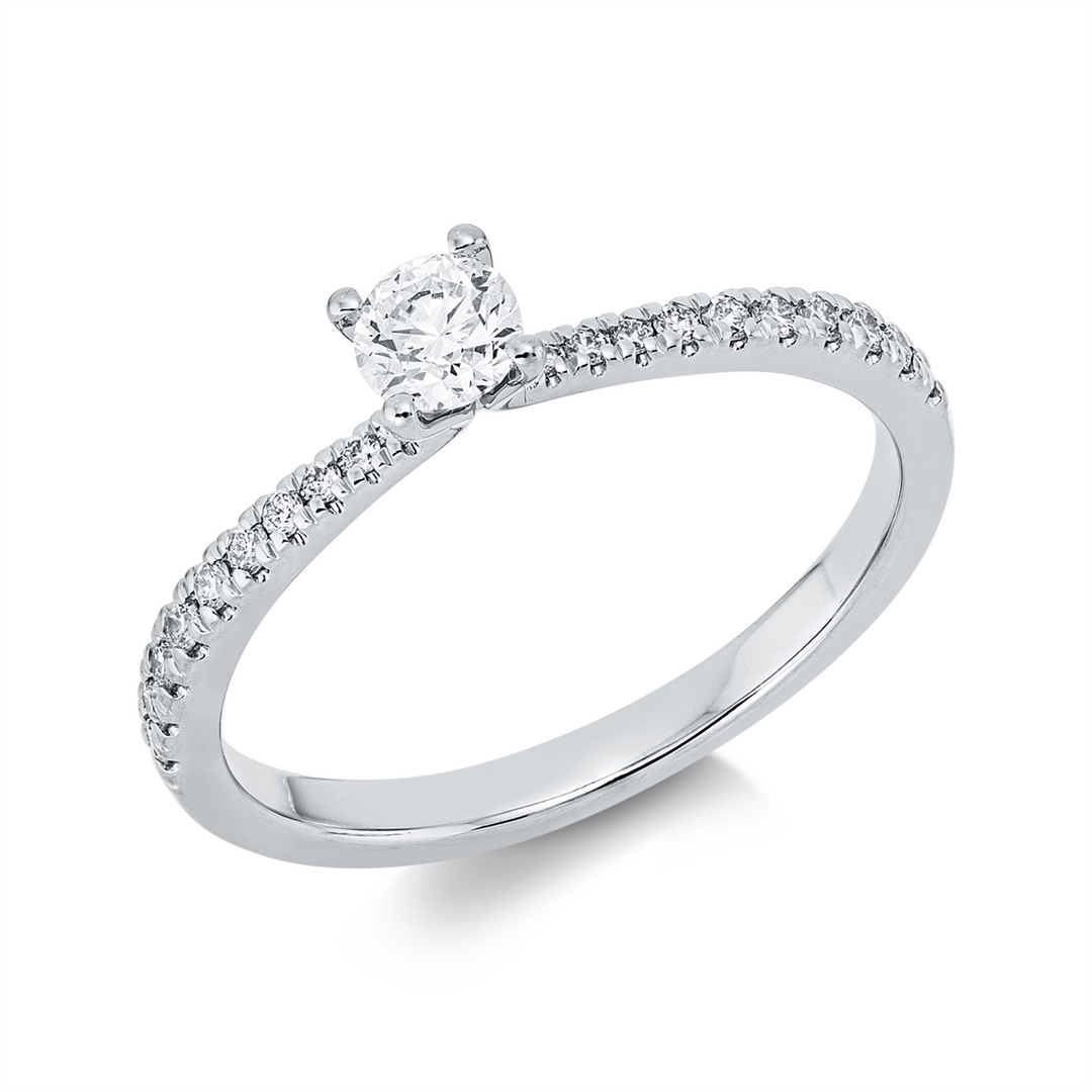 Solitaire mit Besatz Ring - 1HO46