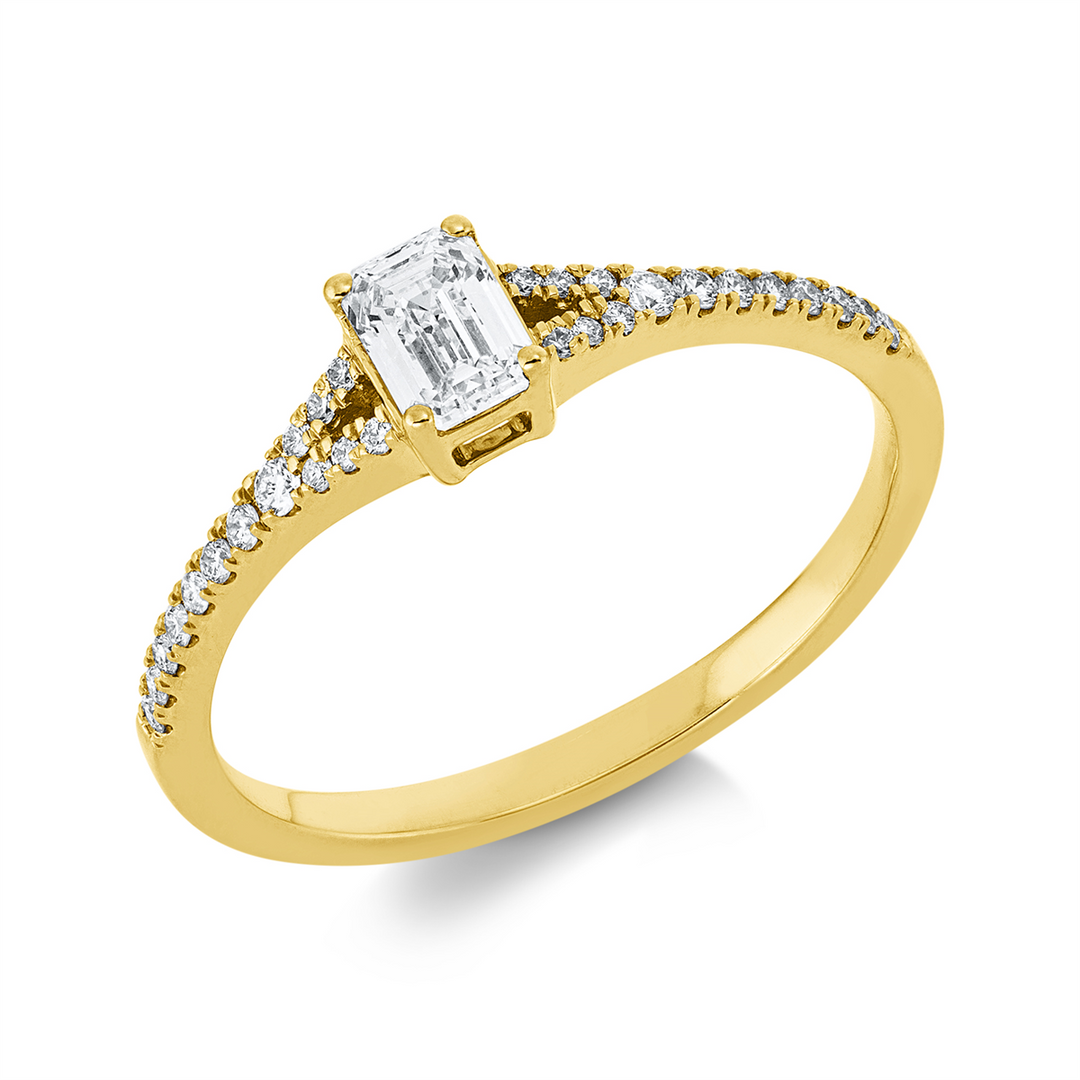Solitaire mit Besatz Ring - 1ID18