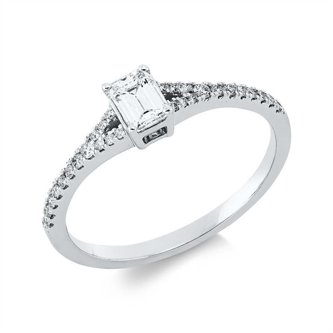 Solitaire mit Besatz Ring - 1ID18