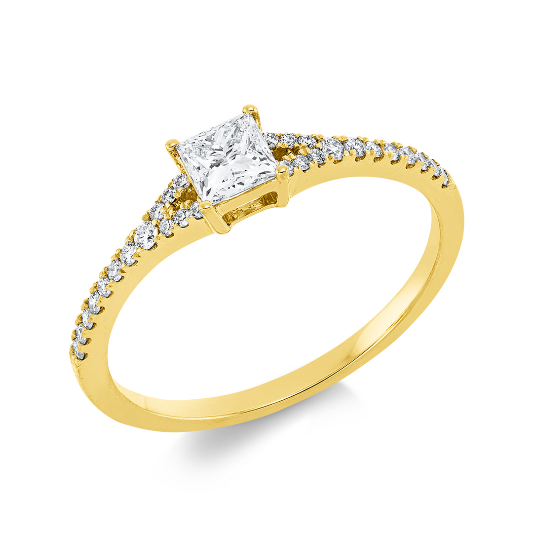 Solitaire mit Besatz Ring - 1ID36