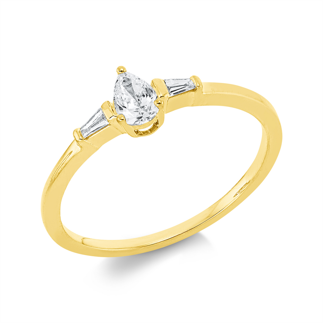 Solitaire mit Besatz Ring - 1IE36