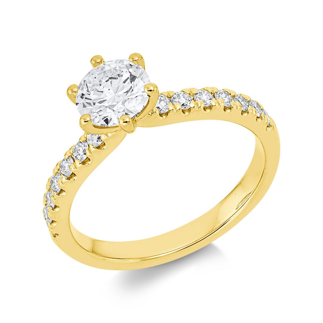 Solitaire mit Besatz Ring - 1IQ82