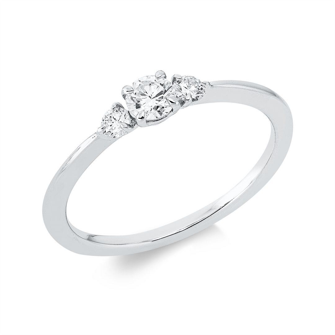 Solitaire mit Besatz Ring - 1IT02