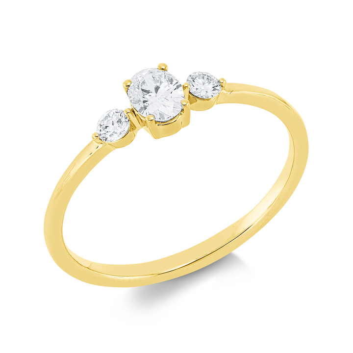 Solitaire mit Besatz Ring - 1IV44