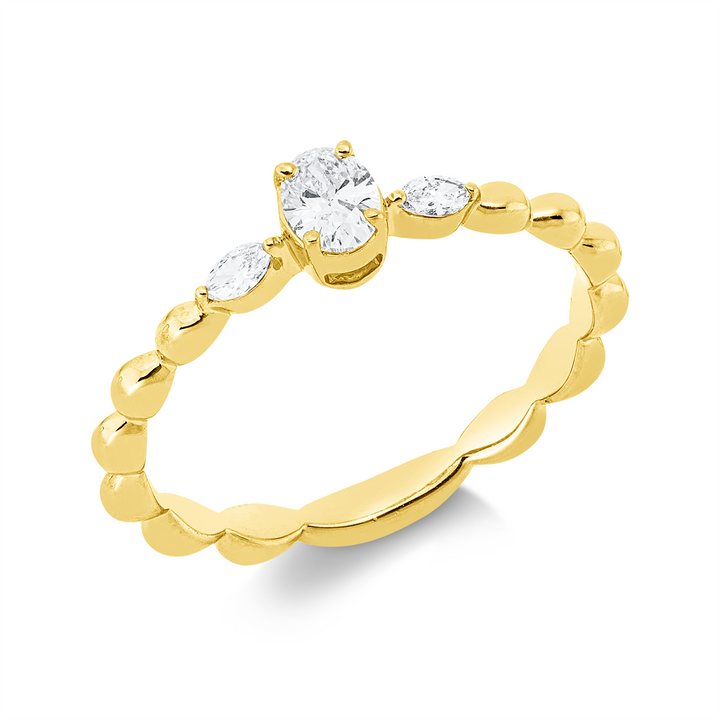 Solitaire mit Besatz Ring - 1IW05