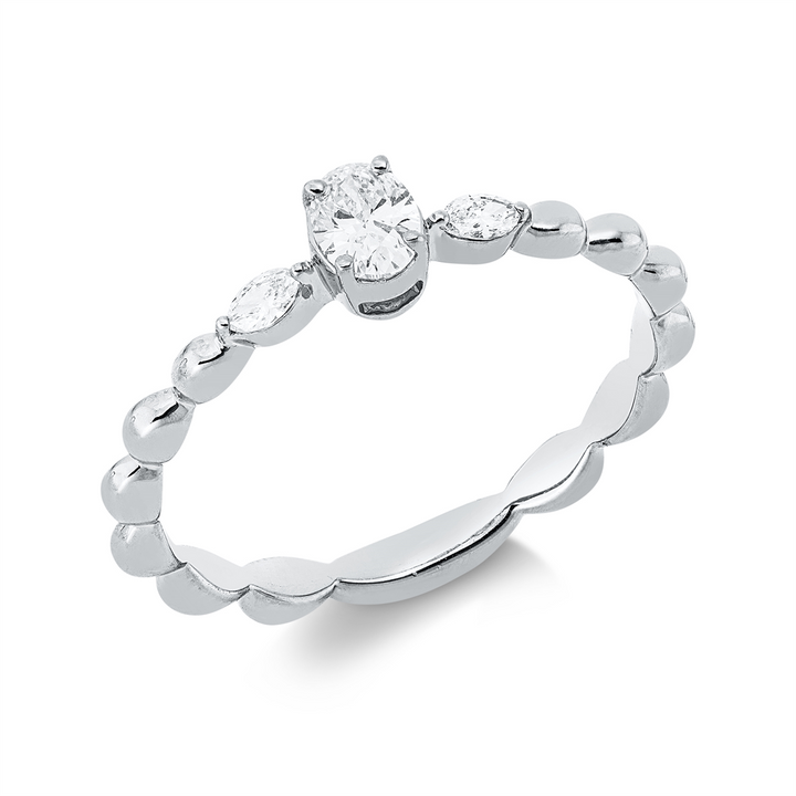 Solitaire mit Besatz Ring - 1IW05