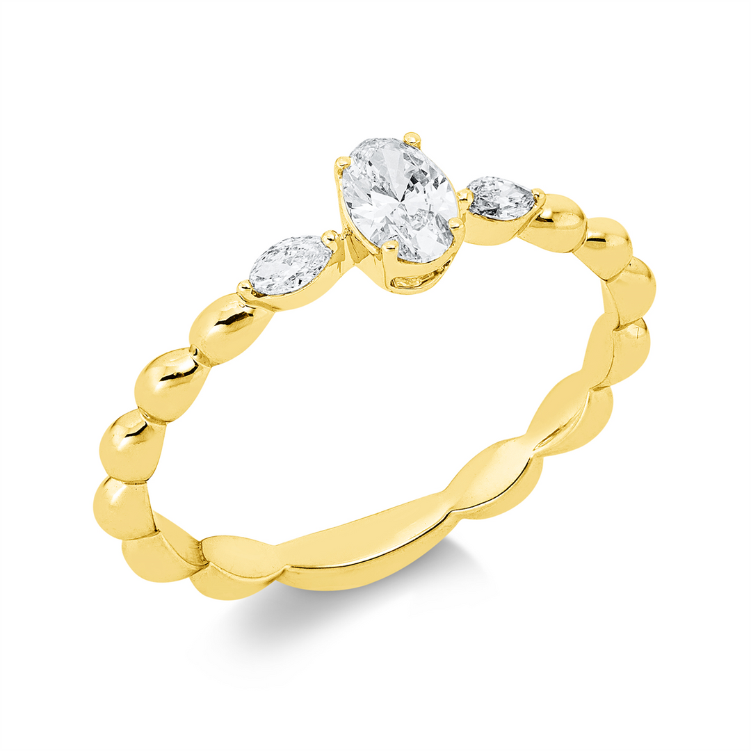 Solitaire mit Besatz Ring - 1IW06