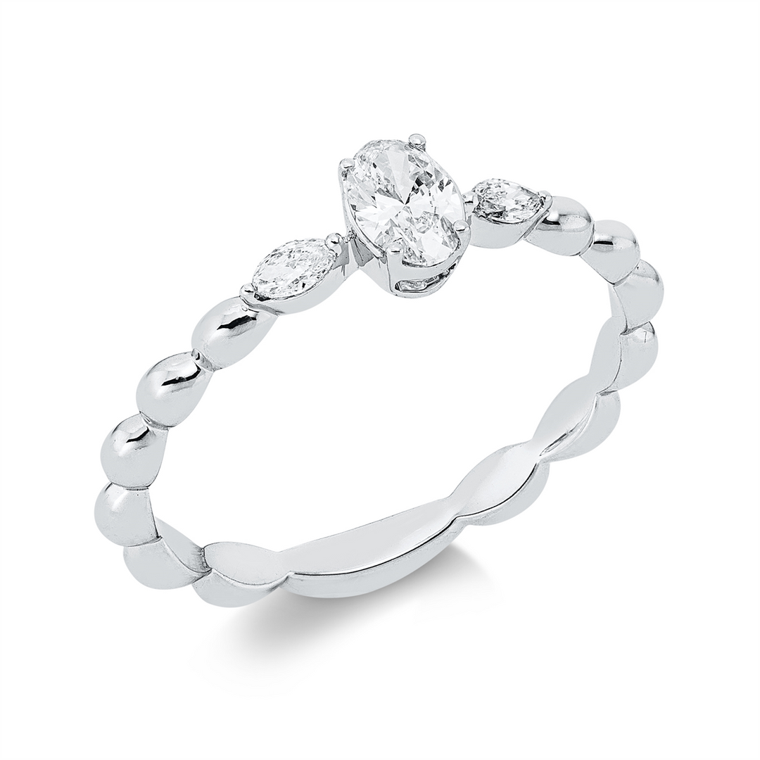 Solitaire mit Besatz Ring - 1IW06