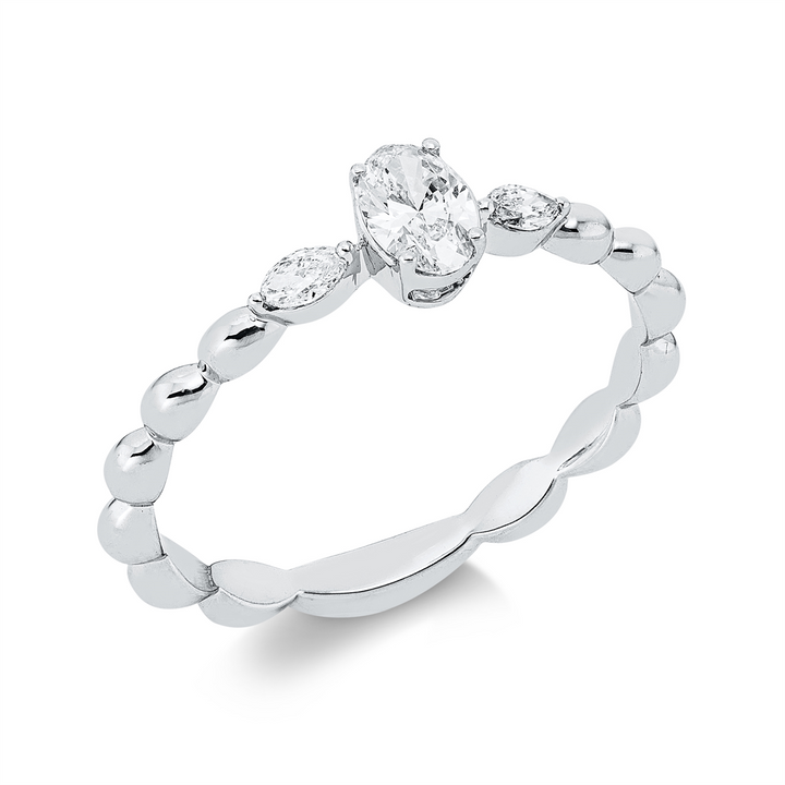 Solitaire mit Besatz Ring - 1IW06