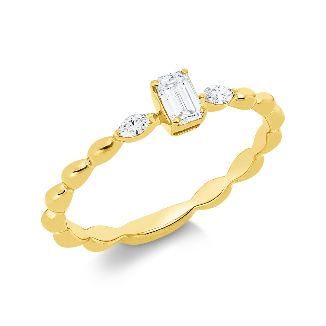 Solitaire mit Besatz Ring - 1IW08
