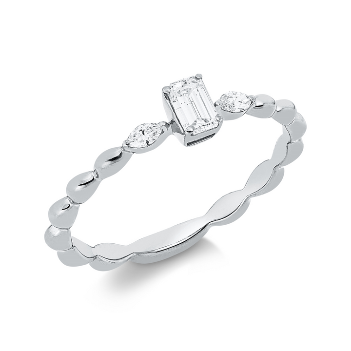 Solitaire mit Besatz Ring - 1IW08