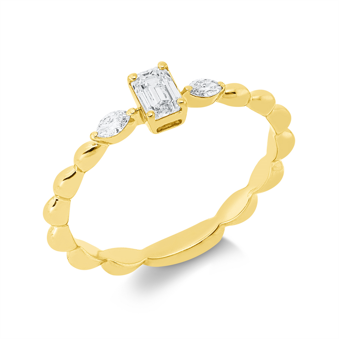 Solitaire mit Besatz Ring - 1IW09