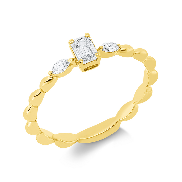 Solitaire mit Besatz Ring - 1IW09