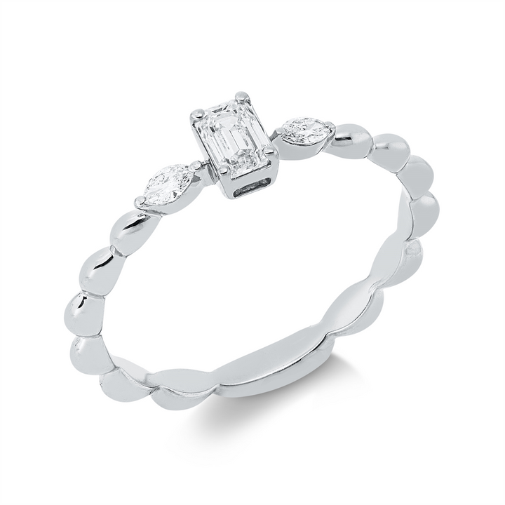 Solitaire mit Besatz Ring - 1IW09