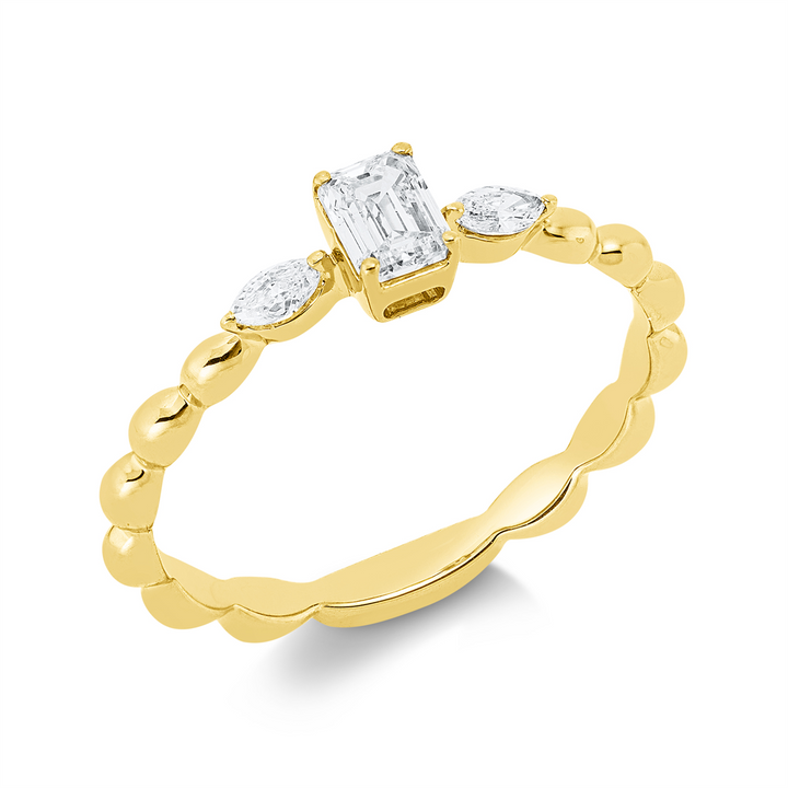 Solitaire mit Besatz Ring - 1IW10