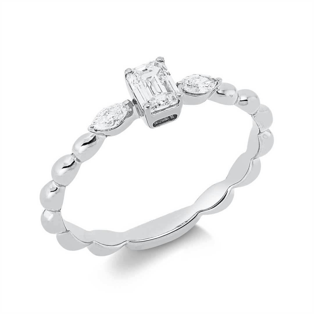 Solitaire mit Besatz Ring - 1IW10