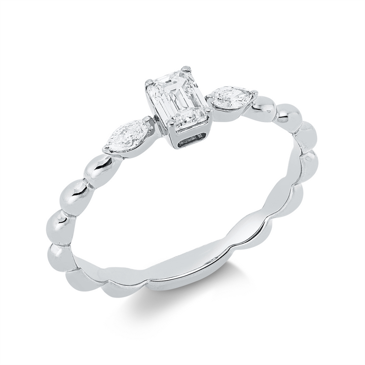 Solitaire mit Besatz Ring - 1IW10