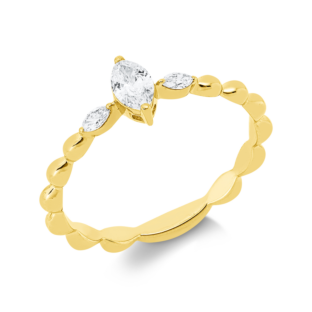 Solitaire mit Besatz Ring - 1IW11