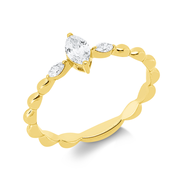 Solitaire mit Besatz Ring - 1IW11