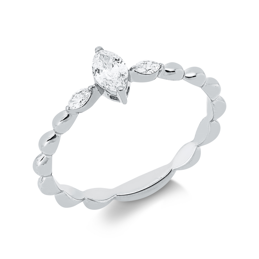 Solitaire mit Besatz Ring - 1IW11