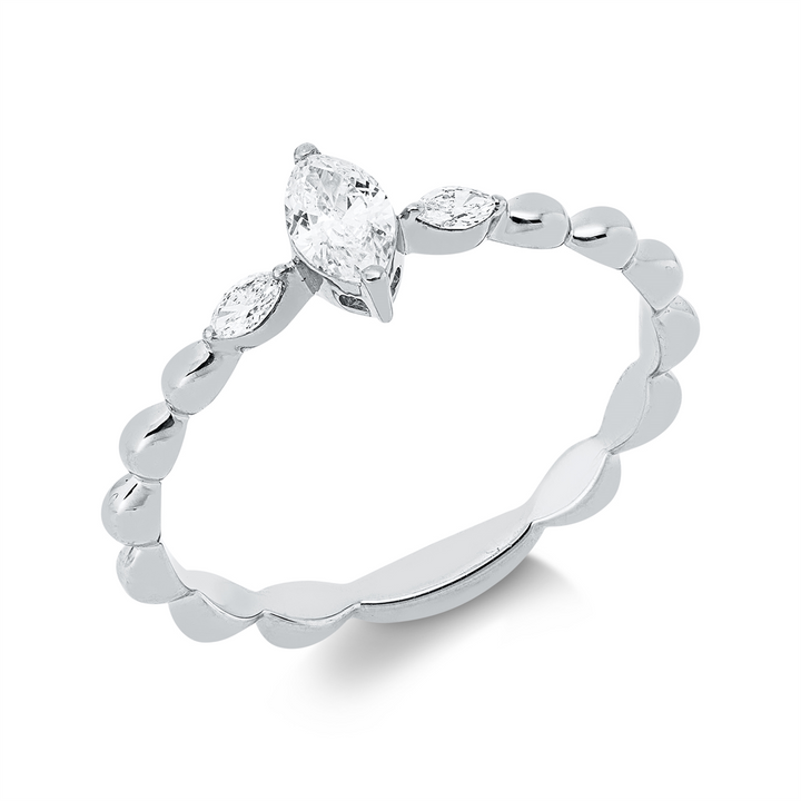 Solitaire mit Besatz Ring - 1IW11